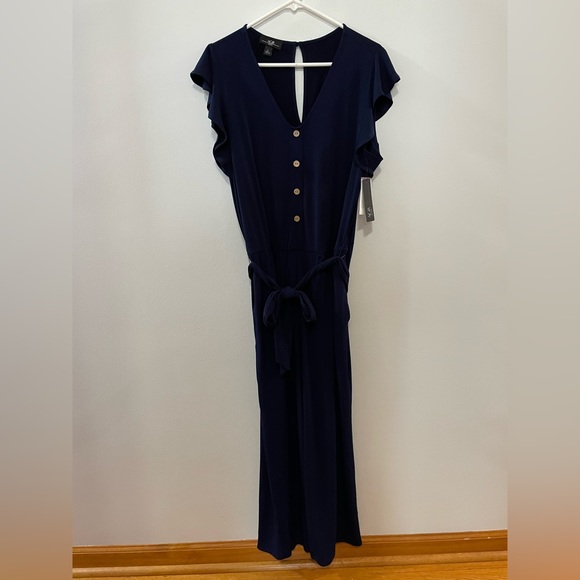 AGB Tops - LG AGB Navy Jumpsuit